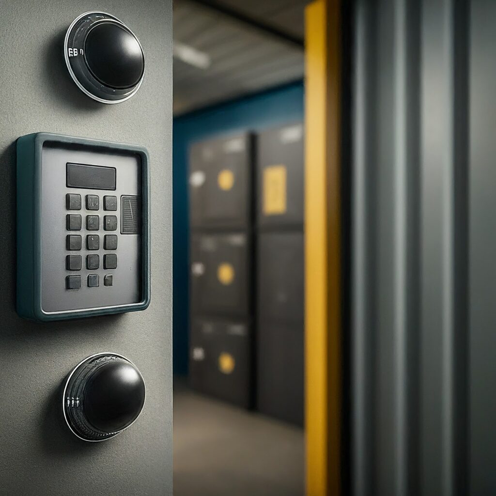 Illustration of a vibration sensor installed in a smart security system. These sensors detect vibrations and report intrusion or tampering attempts, enhancing home security measures.