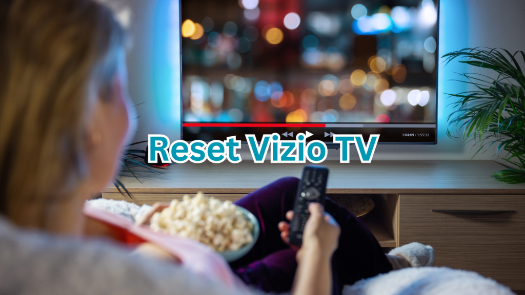 A person using a remote control to reset a Vizio TV, highlighting the importance of troubleshooting and maintaining optimal performance.